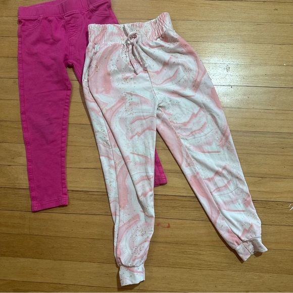 2/$10 Sale! Dark Pink and Light Pink and Gold Pants Size 5 - Picture 2 of 9